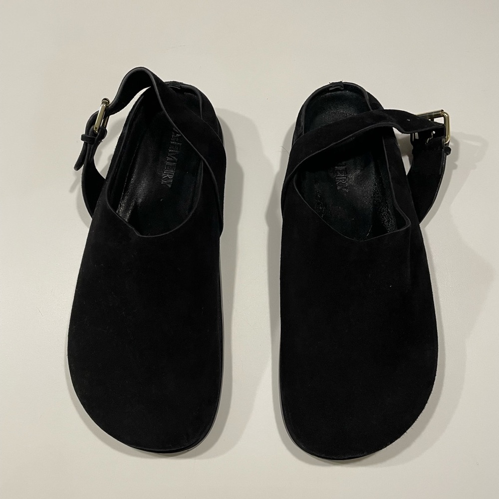 A.EMERY Chic Black Suede Mules